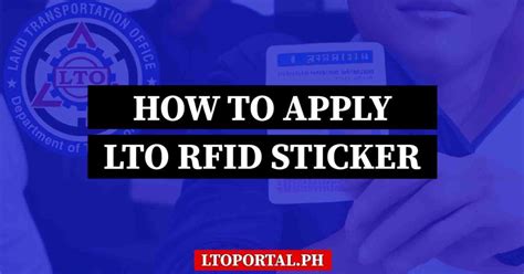 what is the use of lto rfid sticker|lto radio frequency sticker.